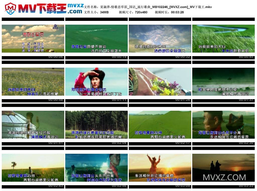 夏淑萍-情歌恋草原_国语_流行歌曲_MB102246